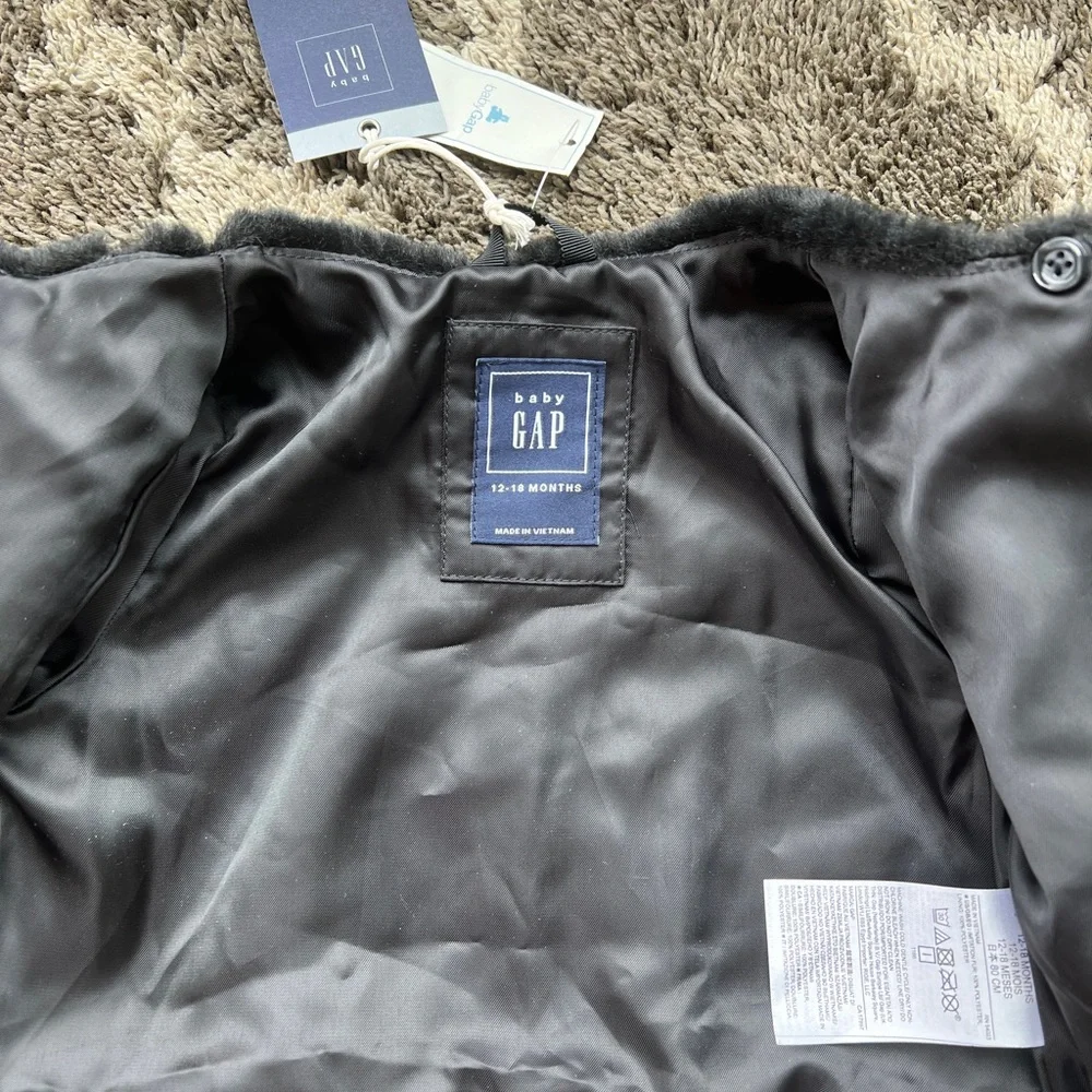 Black faux fur fully lined jacket